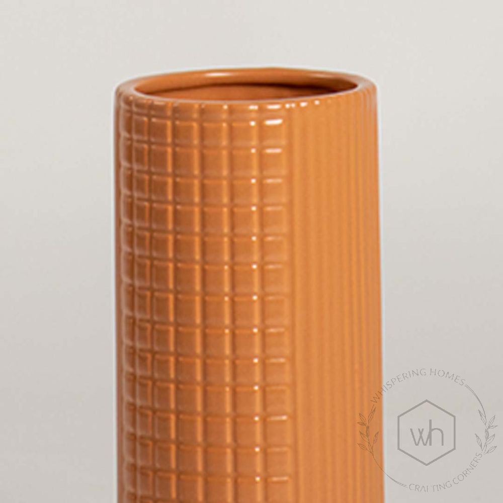 Nuru Ceramic Flower Vase - Orange