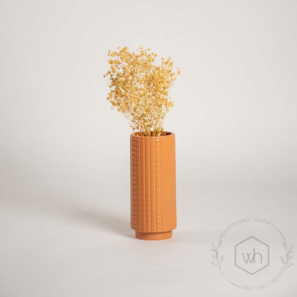 Nuru Ceramic Flower Vase - Orange