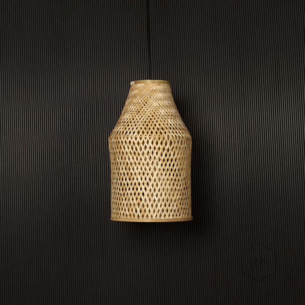 Open Bottom Woven Bamboo Pendant Light