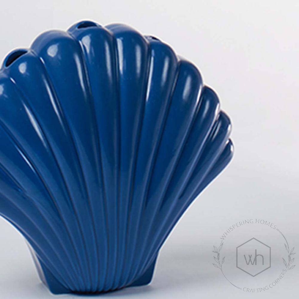 Opie Deco Ceramic Flower Vase - Blue
