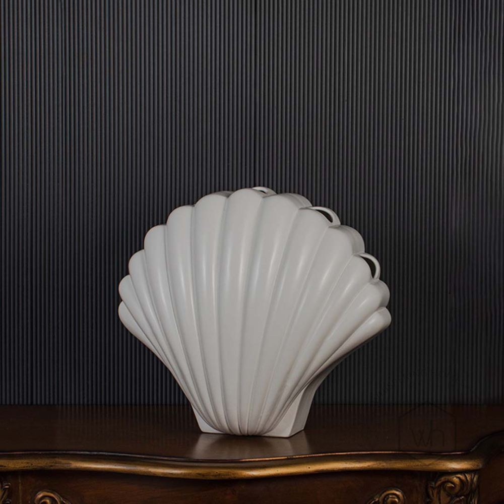 Opie Deco Ceramic Flower Vase - White