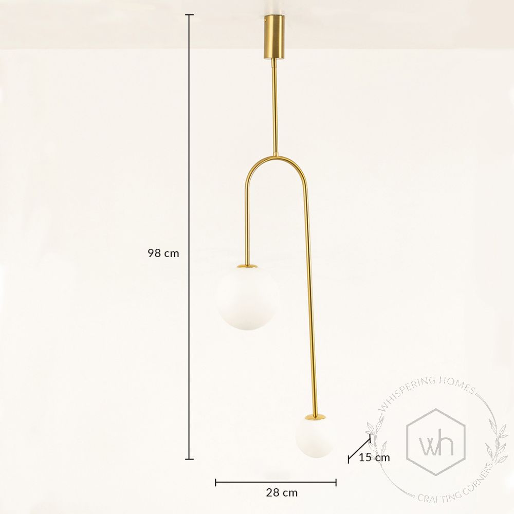 Oslin Double Hanging Lights Dimension