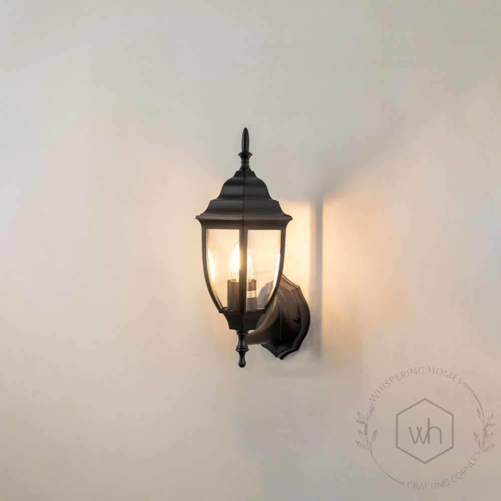 Outdoor Wall-Mount Lantern - Small Light On White Background