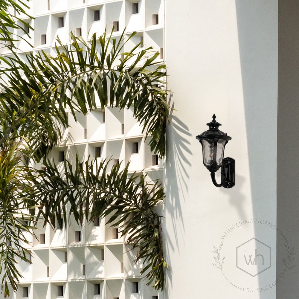 Black Villa Outdoor Wall Lamp Small lifestyle