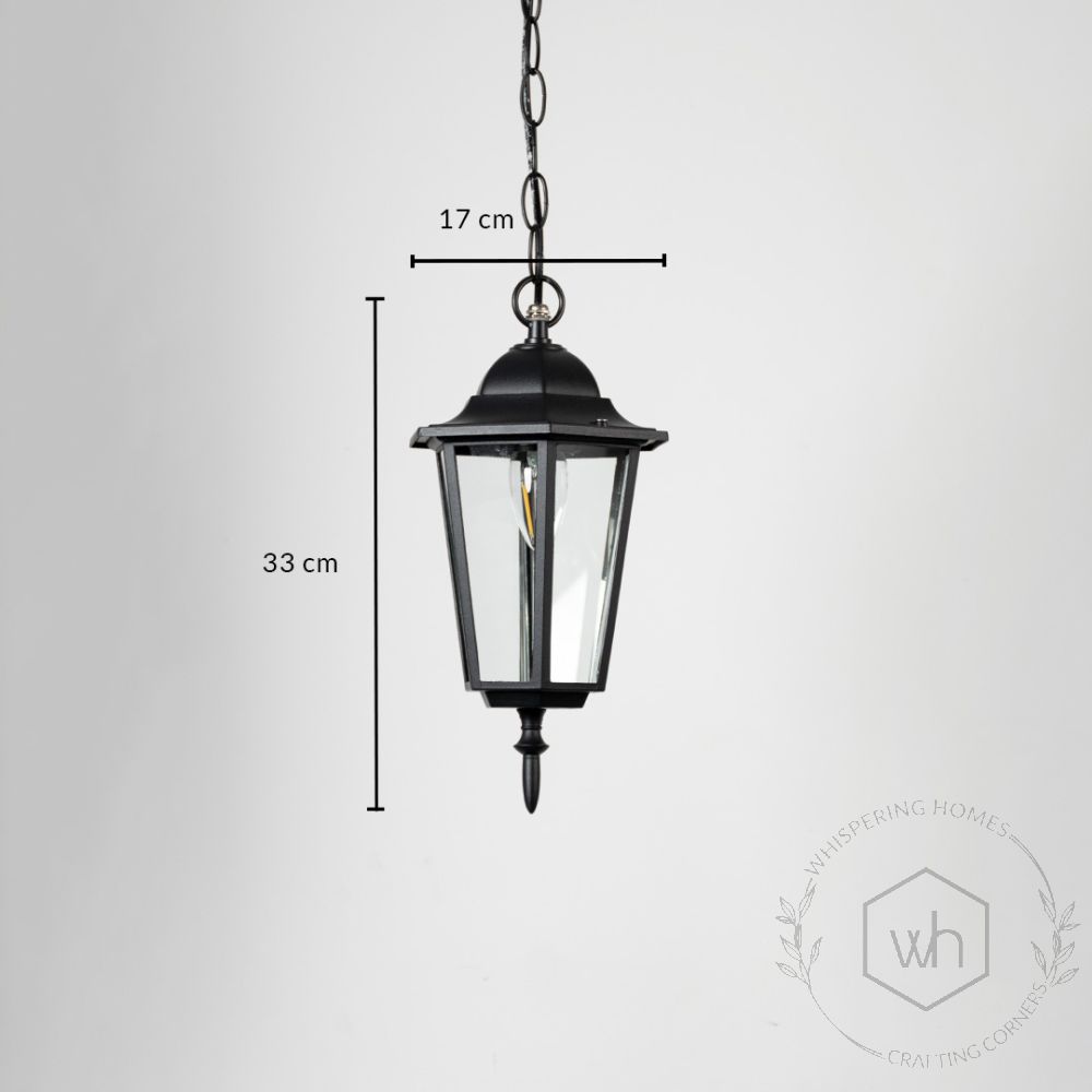 Paris Outdoor Hanging Light - Small Dimensions