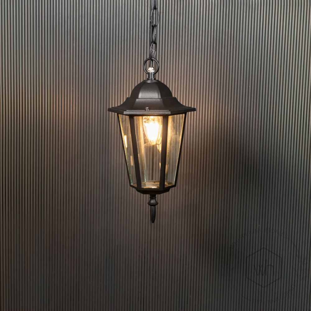 Paris Outdoor Hanging Light - Small Light On Black Background