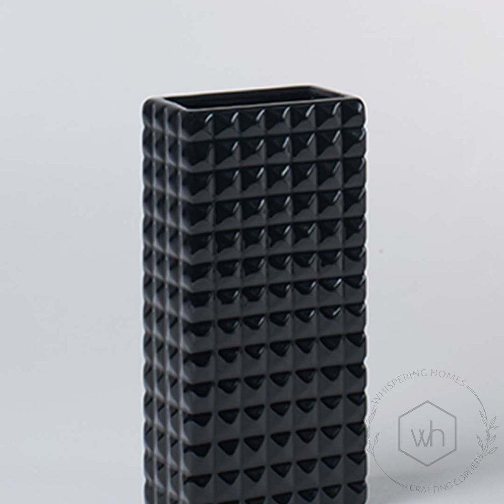Piura Ceramic Vase Black