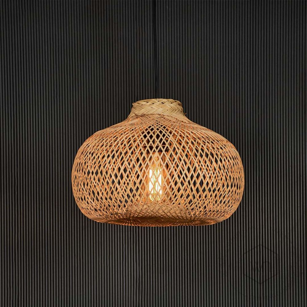 Poppy Bamboo Pendant Lamp - Beige