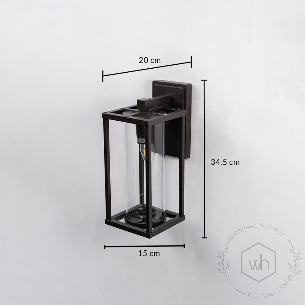 Portico Outdoor Wall Light - Glass Dimensions