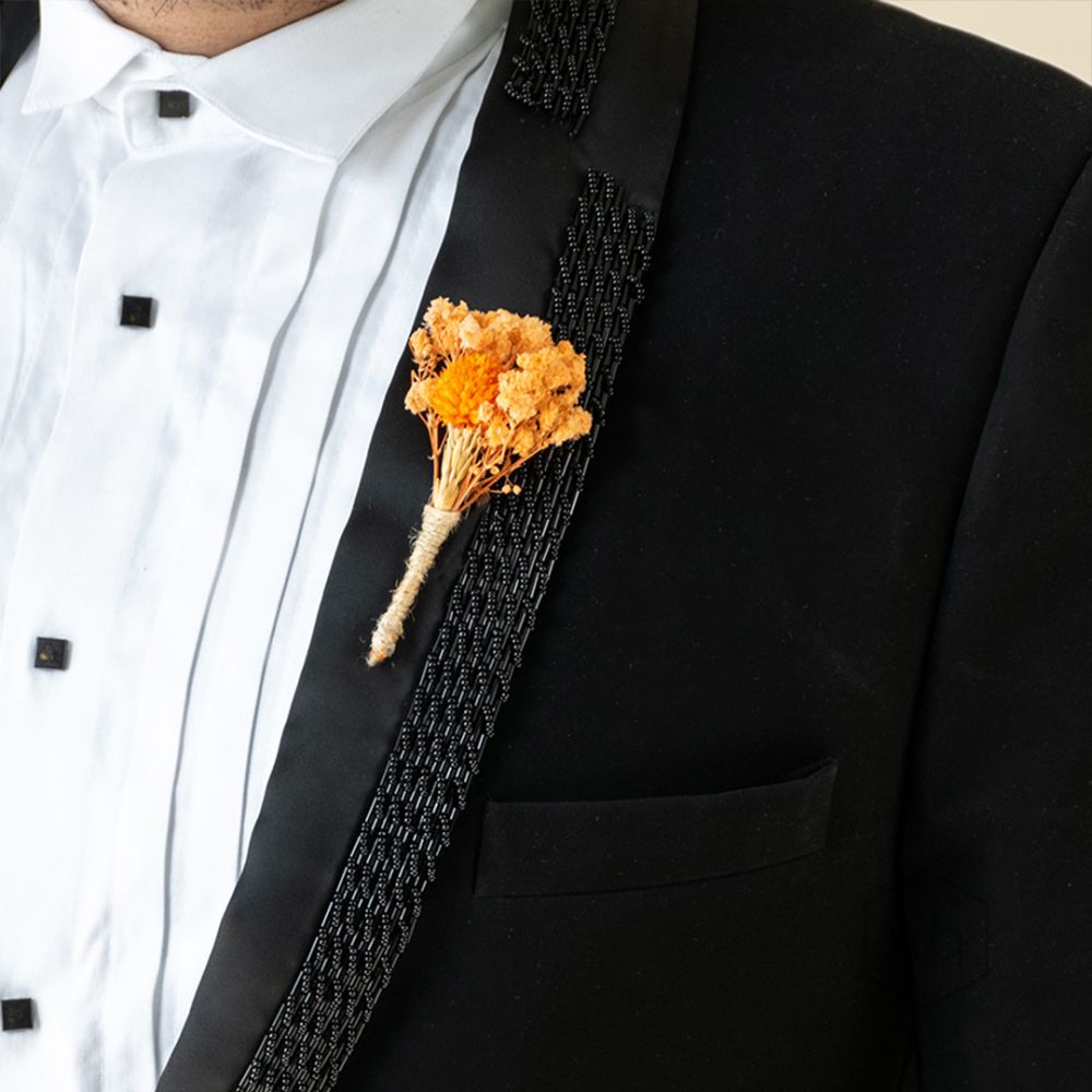 Princeton Boutonniere Black Background