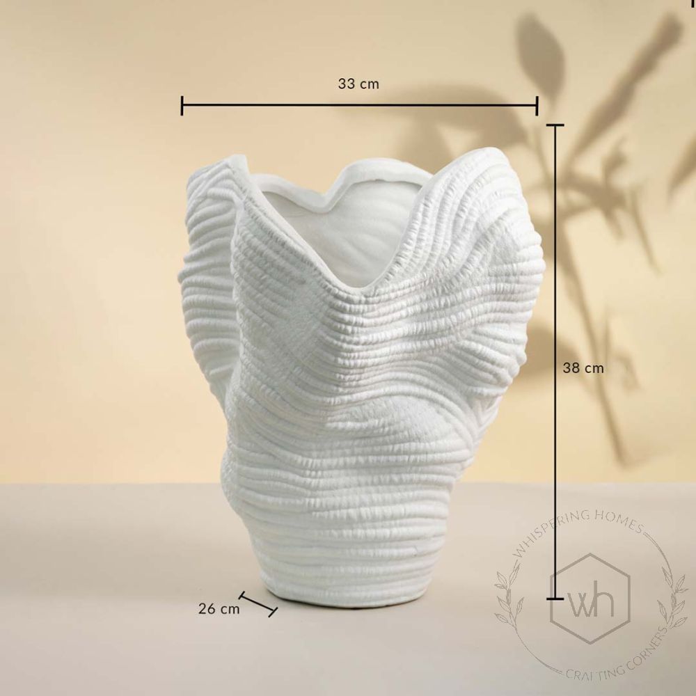 Qeyri White Ceramic Vase Dimensions