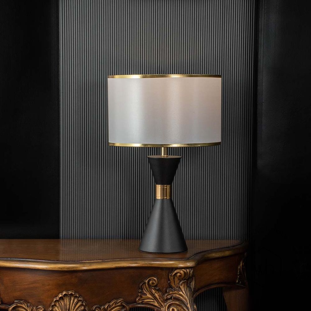 Radiance Ava Table Lamp - Black Light On Black Background