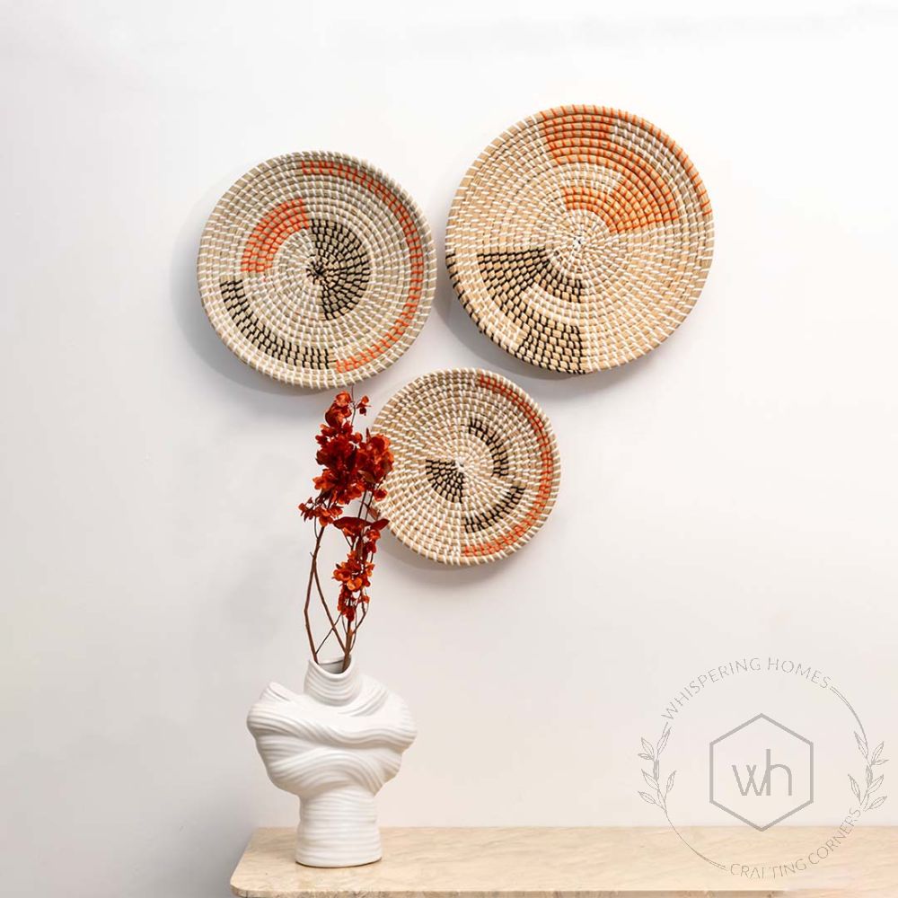 Renzo Handwoven Sabai Grass Wall Hanging Basket - Medium Lifestyle