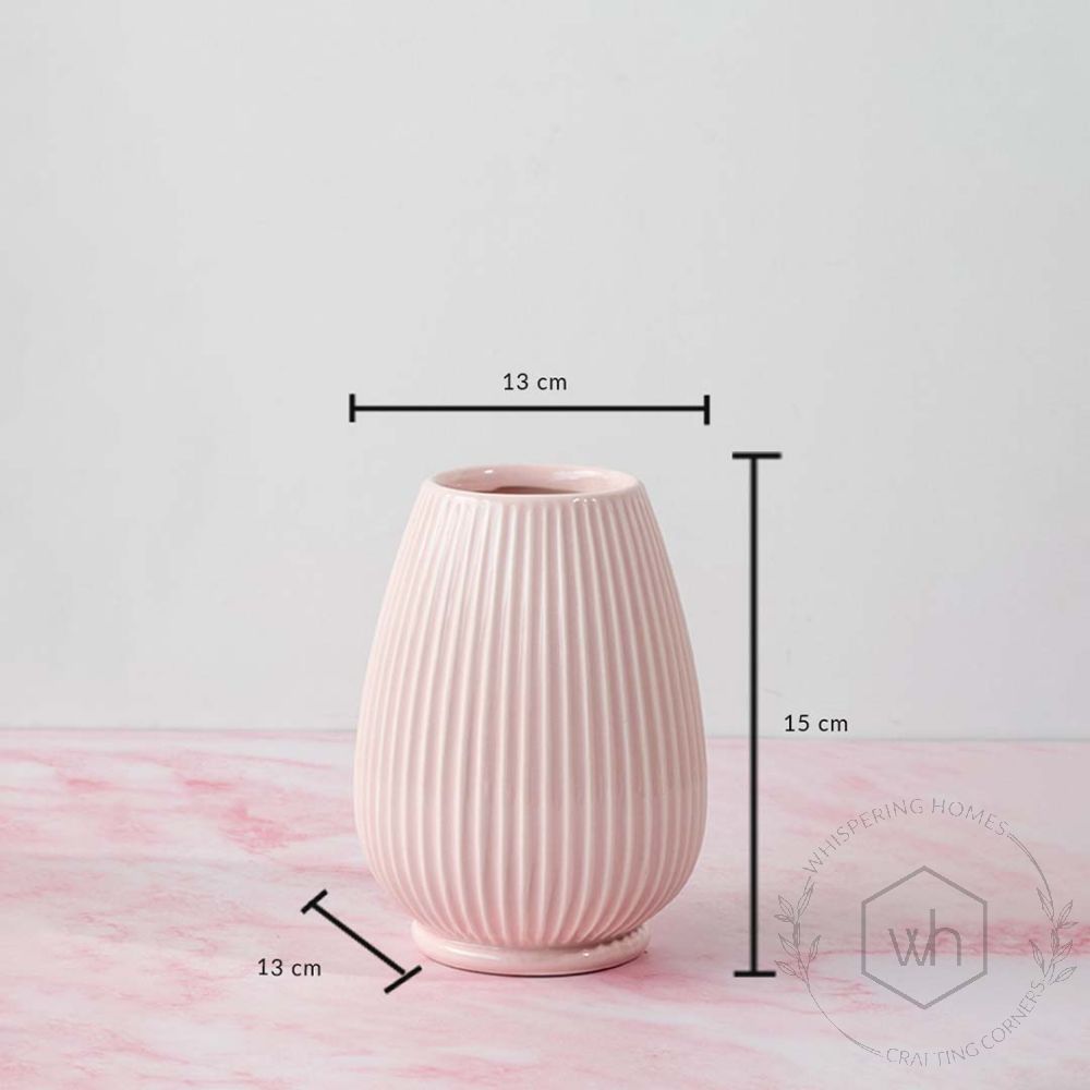Rigel Ceramic Flower Vase Pink