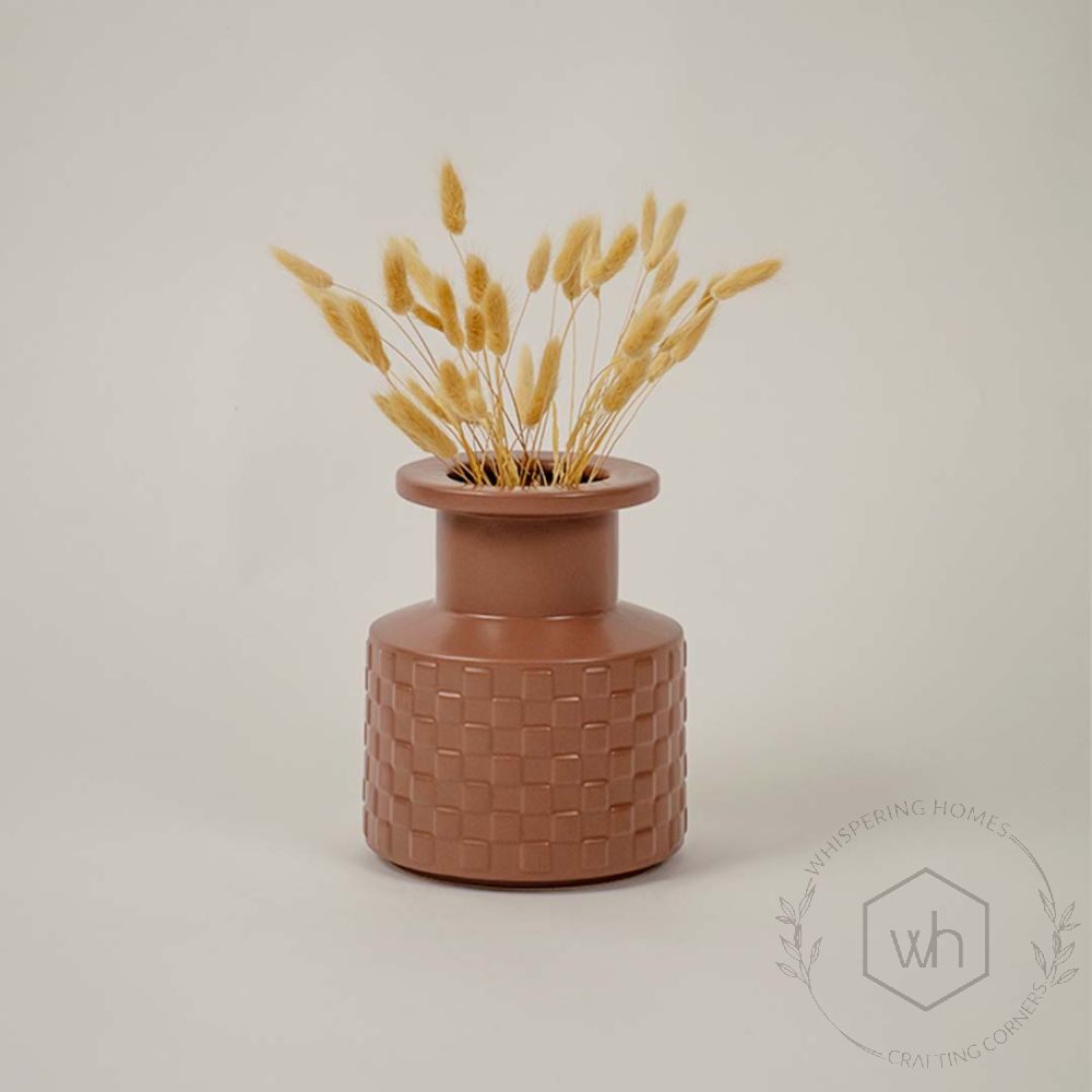 Rigo Ceramic Flower Vase - Brown