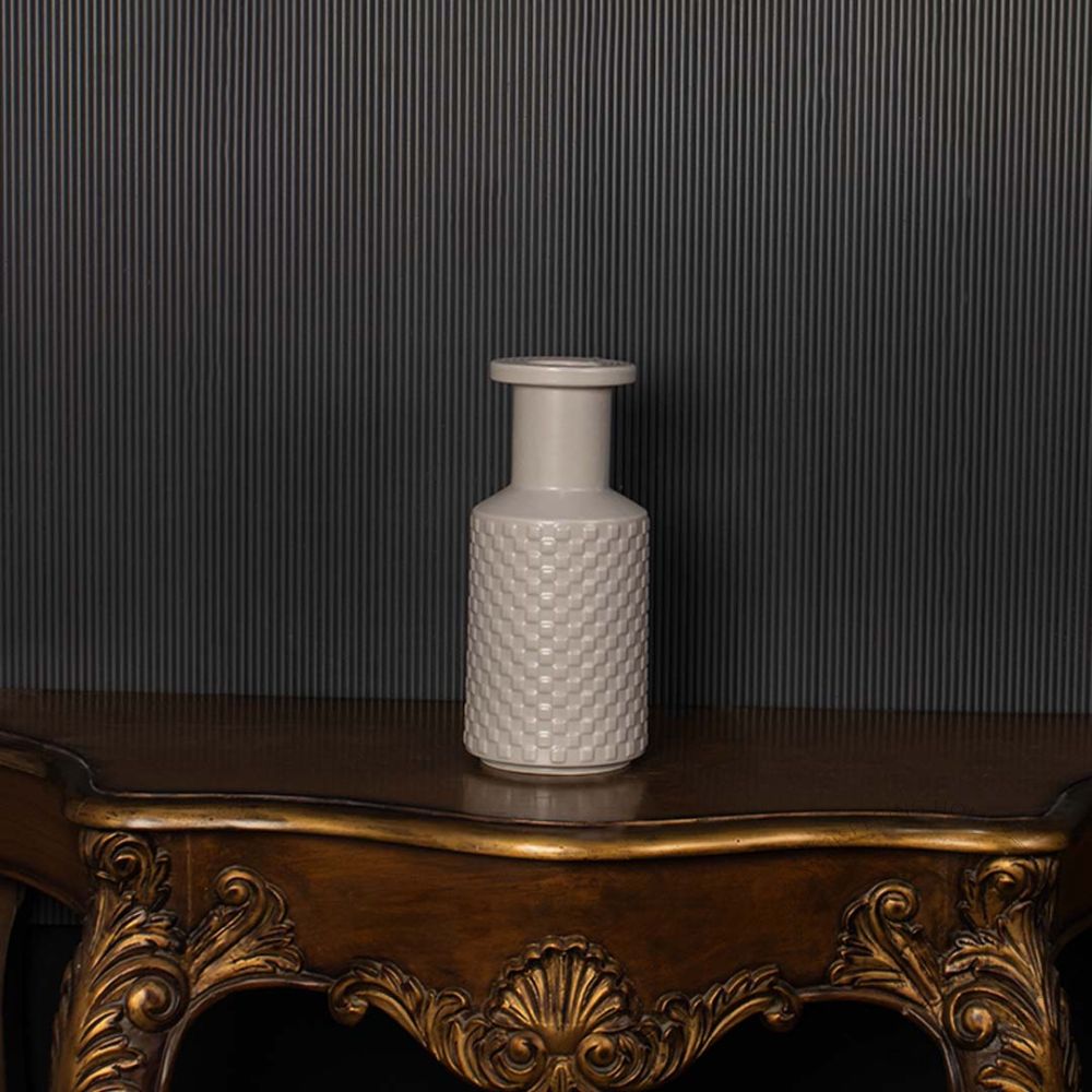 Rigo Ceramic Flower Vase - Grey