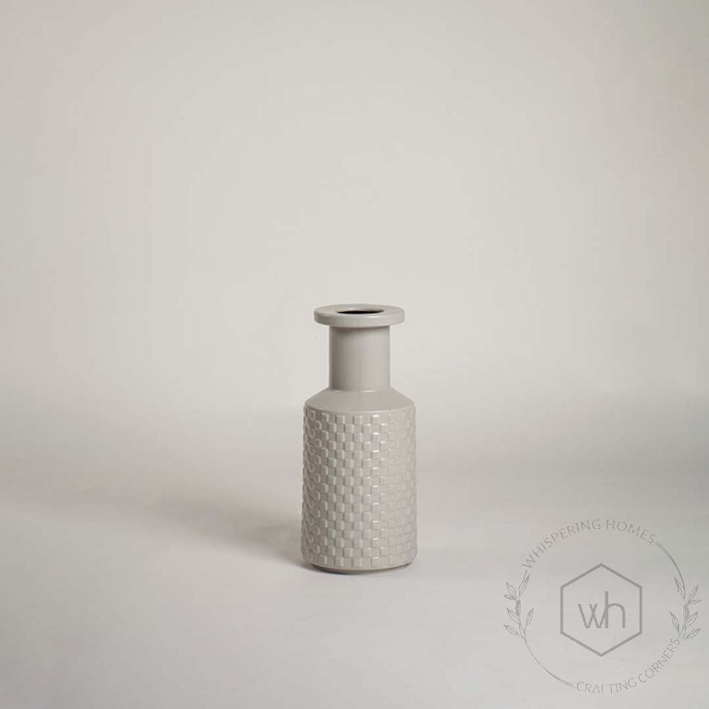 Rigo Ceramic Flower Vase - Grey