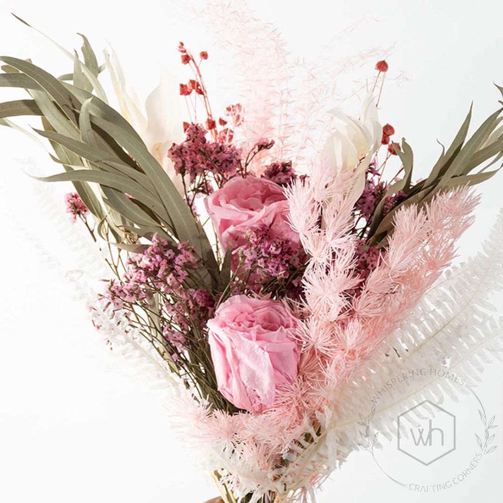 Rose Blush Dried Flower Bridal Bouquet