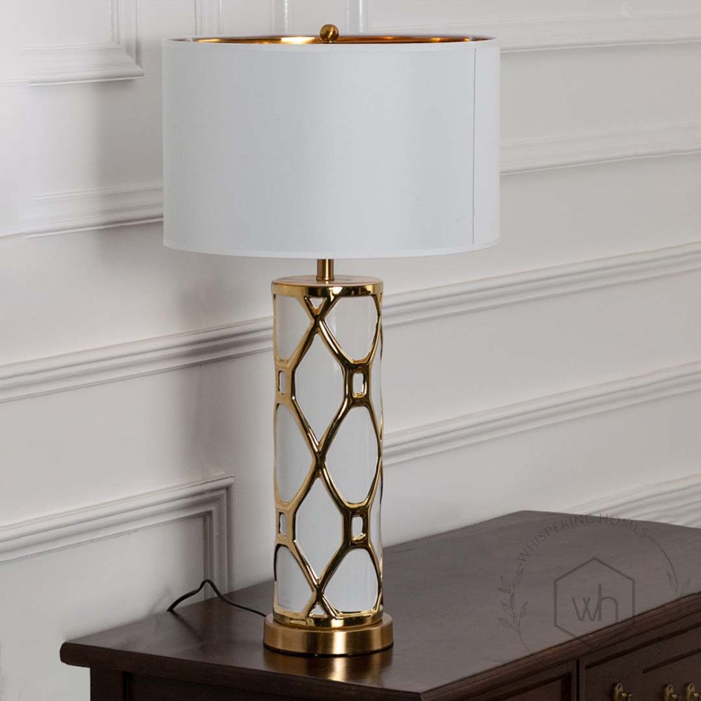 Rowan White Ceramic Table Lamp 