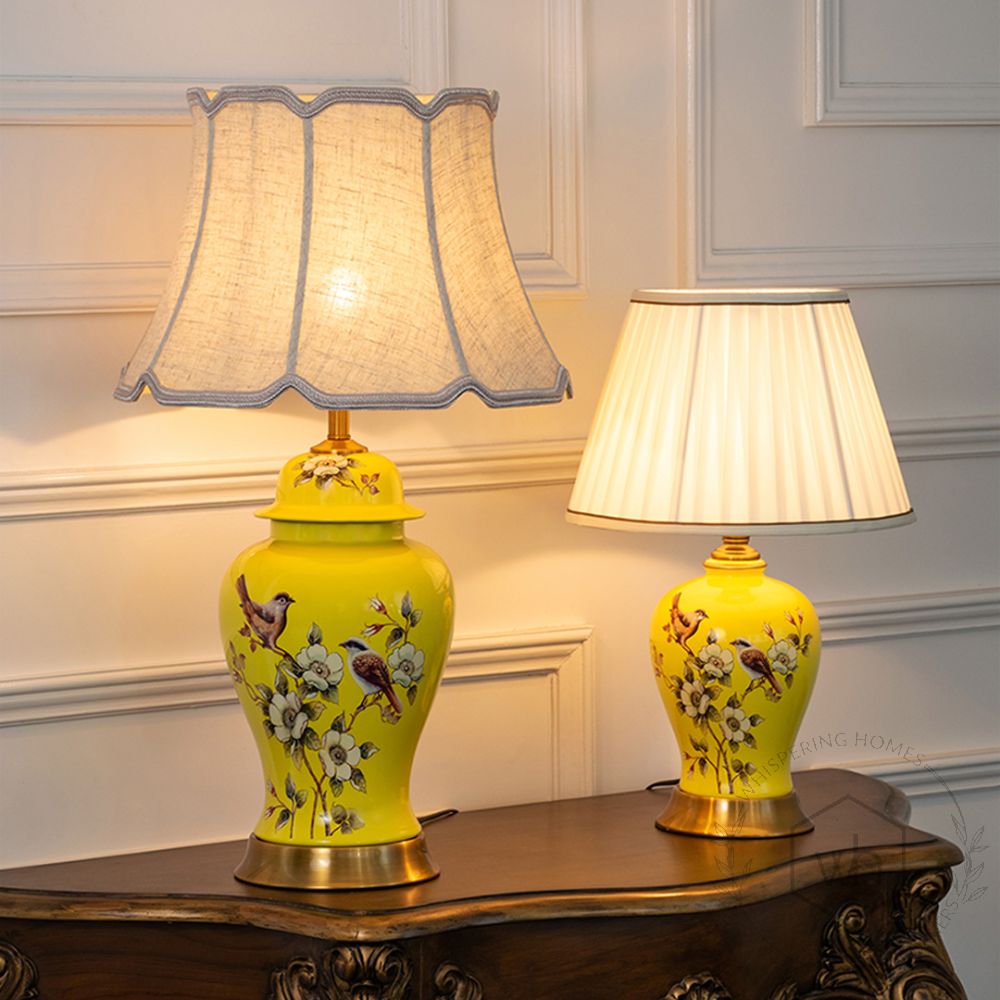 Rumi Table Lamp Large Yellow Grouped