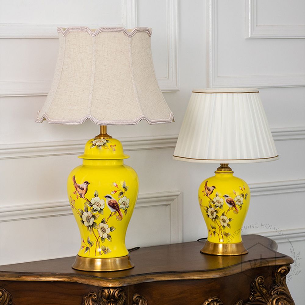 Rumi Table Lamp Large Yellow Grouped