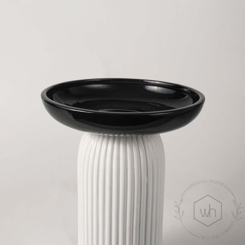 Saleban White Ceramic Flower Vase 
