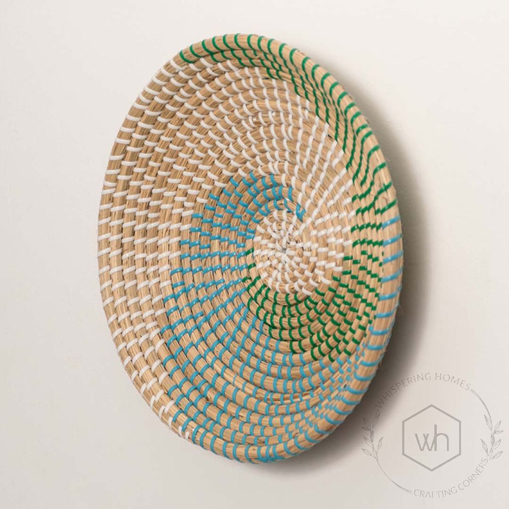 Sea Wave Natural Wall Decor Basket Back Side