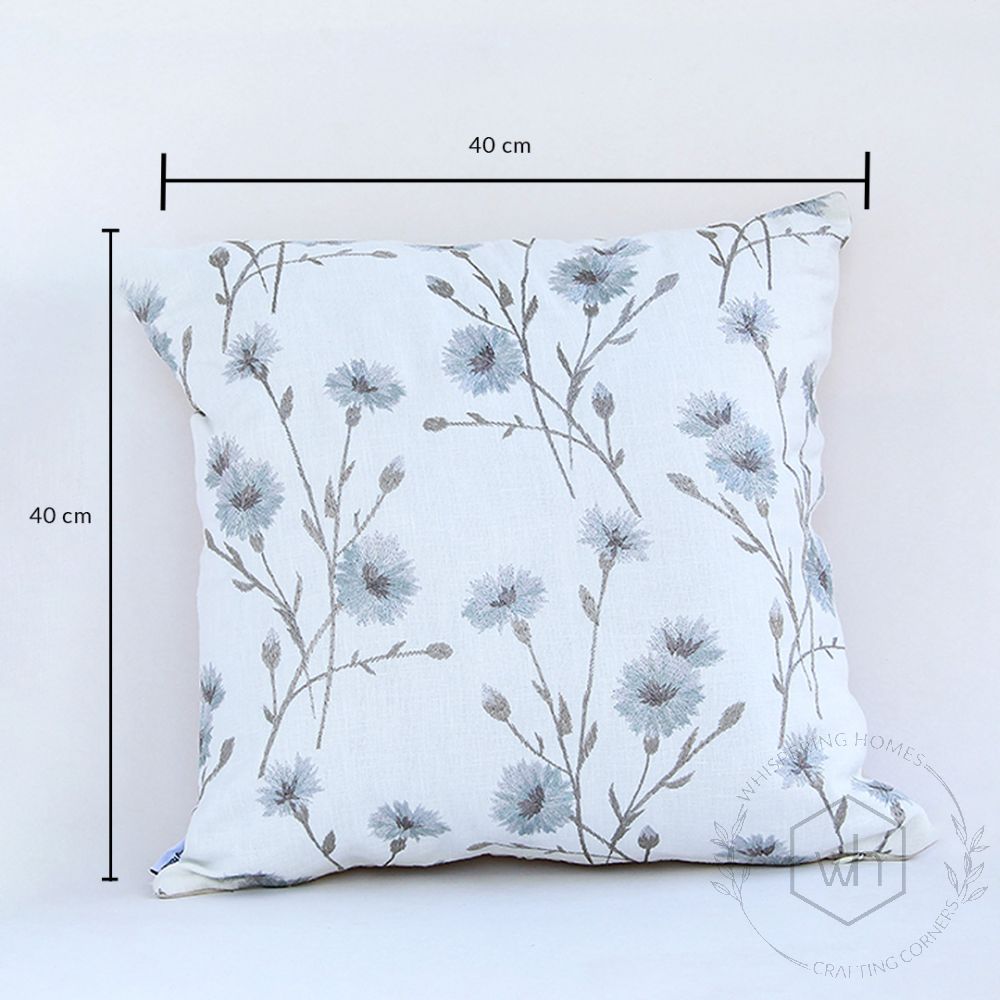 Serein Blanche Embroidered Cushion Cover