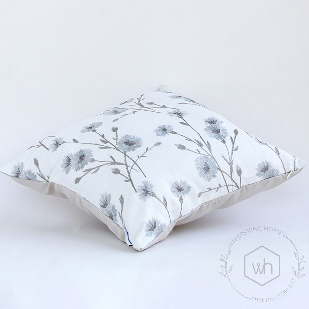 serein blanche embroidered cushion cover