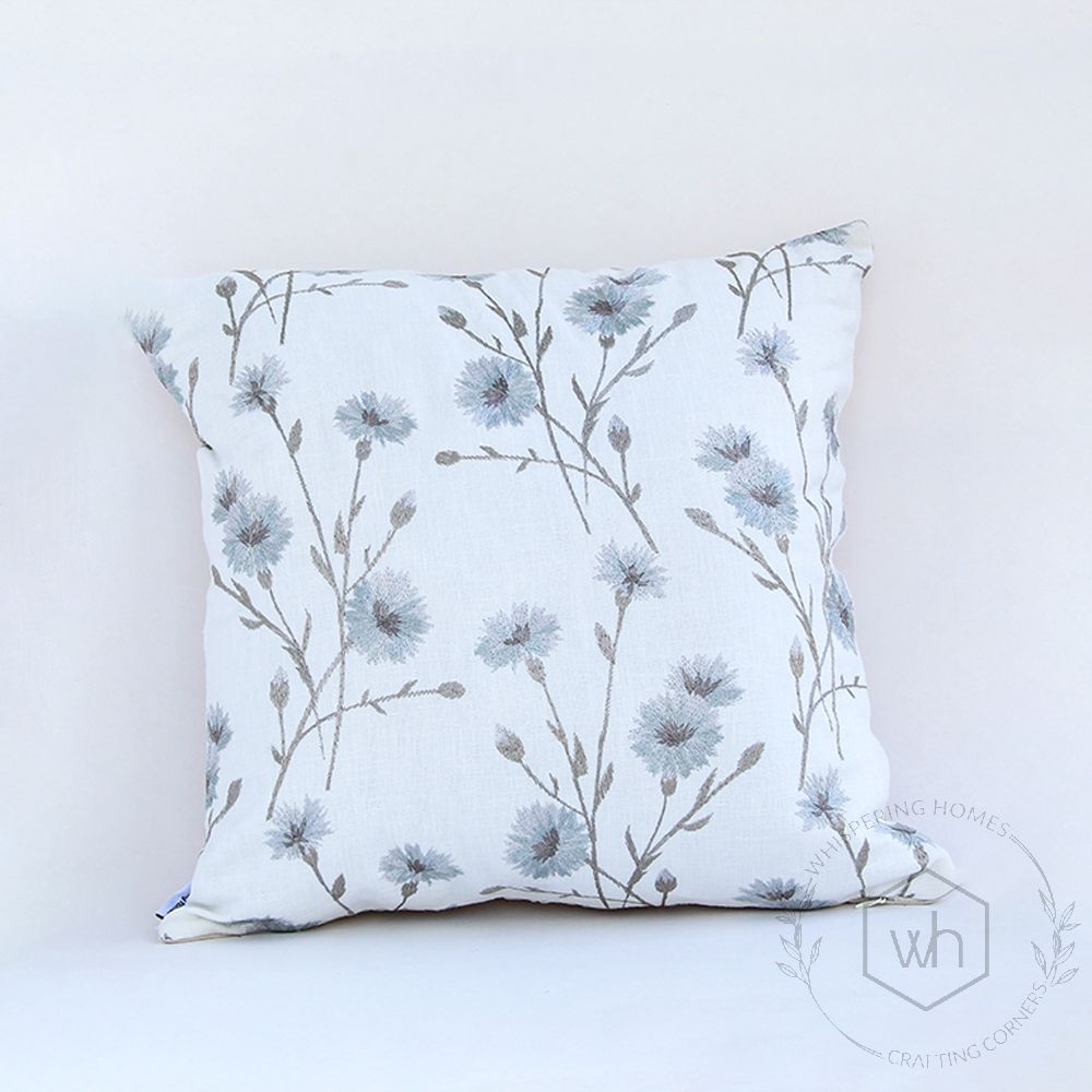 Serein Blanche Embroidered Cushion Cover
