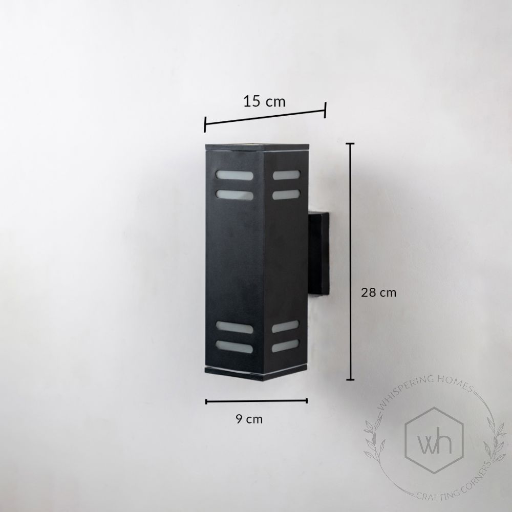 Shadow Outdoor Wall Light - Black Dimensions