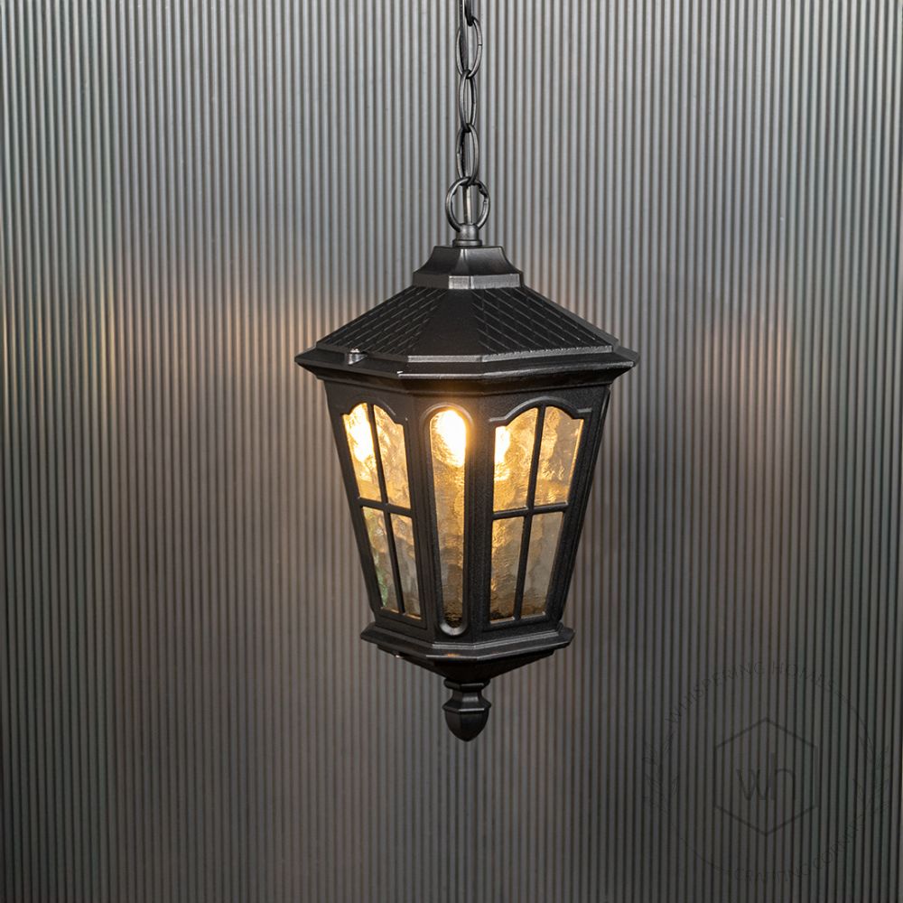 Century Outdoor Hang Light - Black Light On Black Background