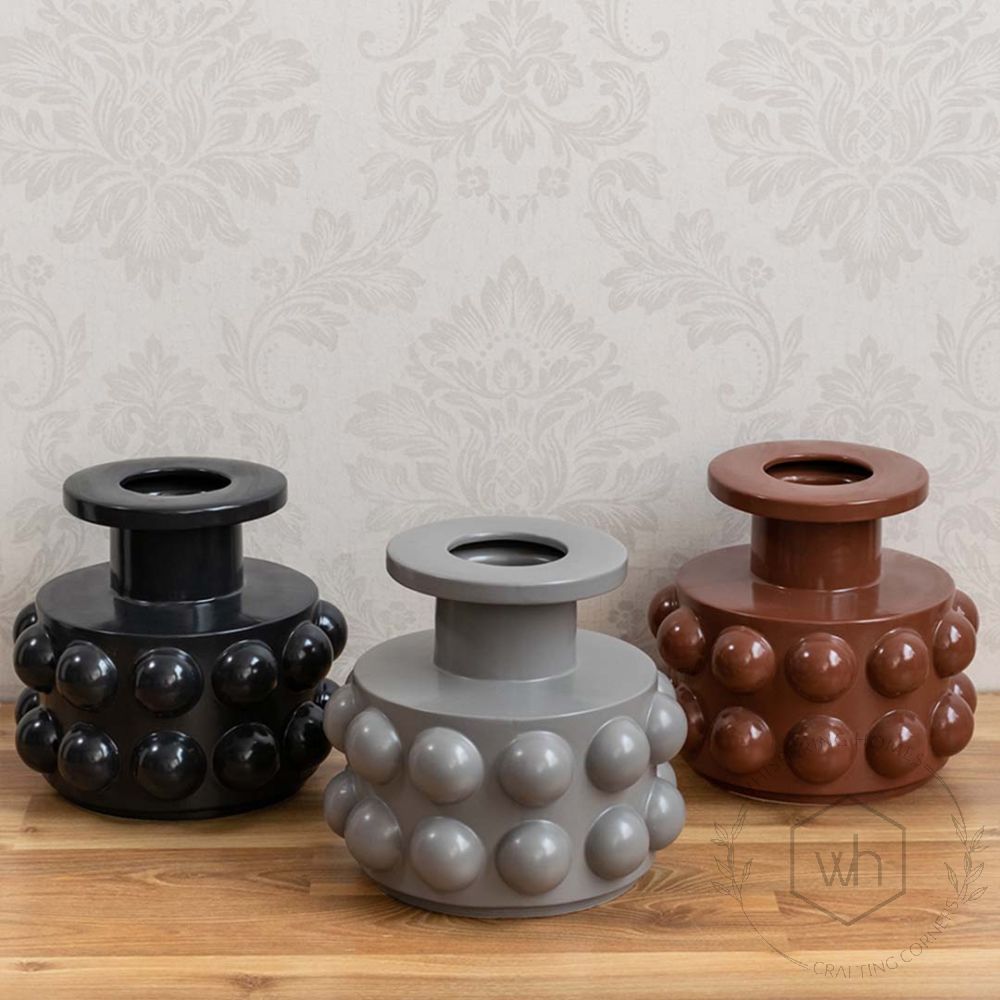 Simania Ceramic Flower Vase Black