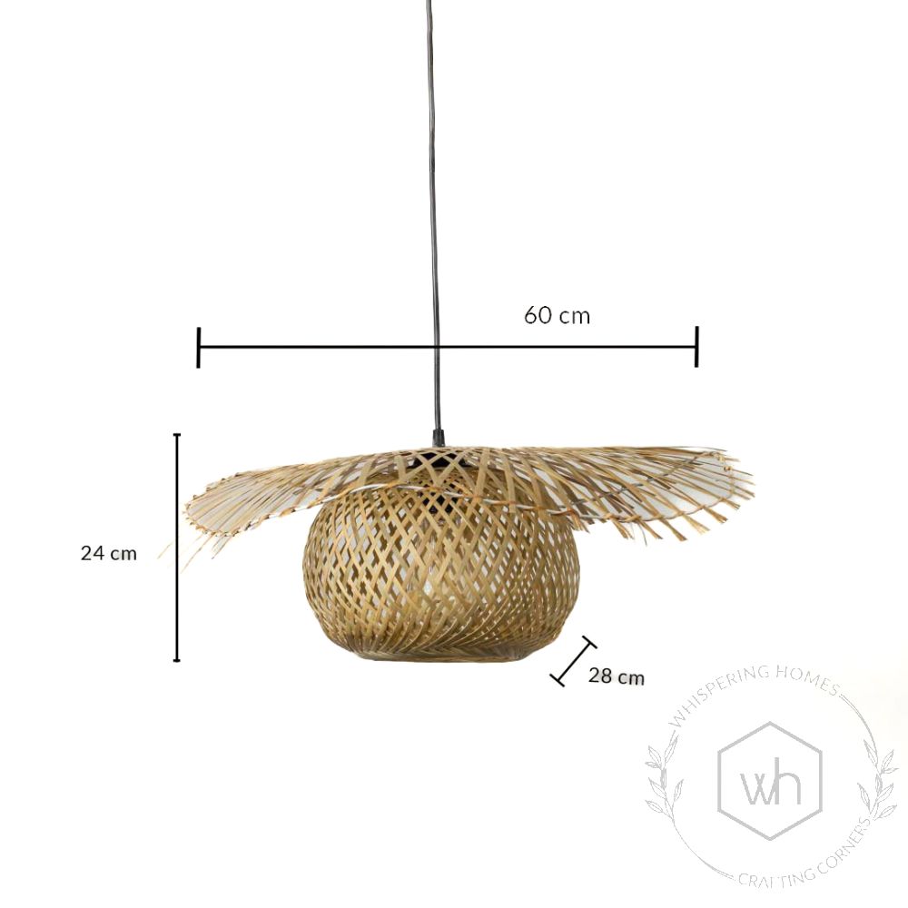 Spiderweb Globe Bamboo Hanging Lamp
