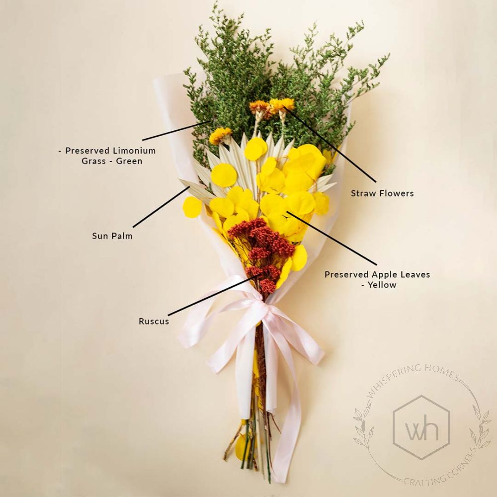 Sunshine Mixed Dried Flowers Bouquet