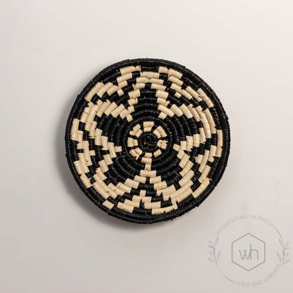 Tara Handwoven Sabai Wall Basket White Background