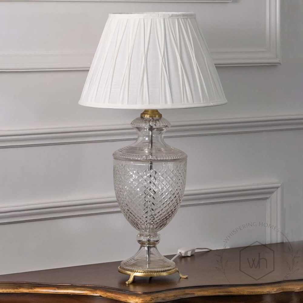 Treasure Glass Trophy Table Lamp With White Shade
