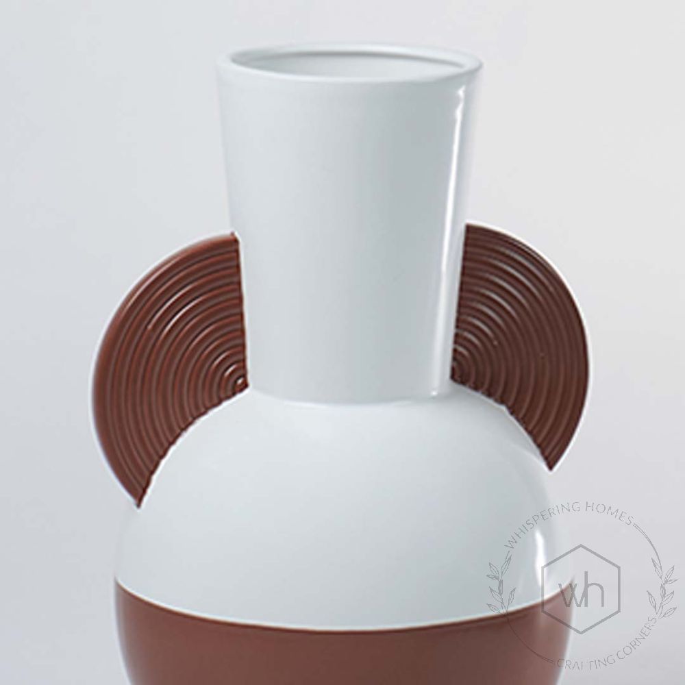 Troy Brown Ceramic Flower Vase - Small
