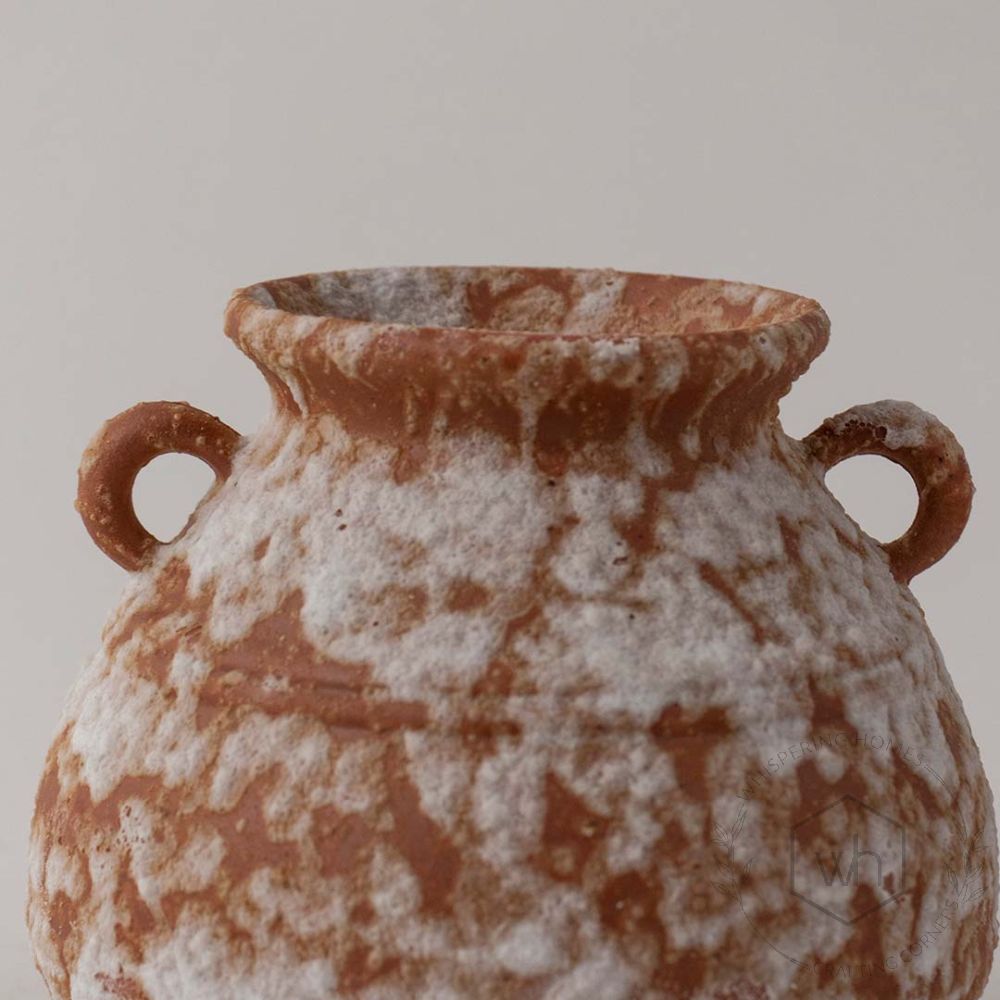 Turkish Terracotta Vase - Round Shape Closeup