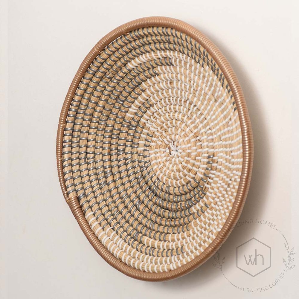 Fall Handwoven Wall Basket Back Side