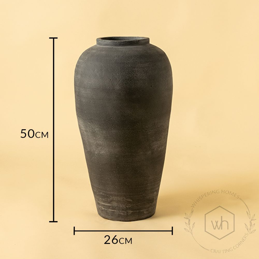 Ochre Terracotta Vase Medium Dimensions