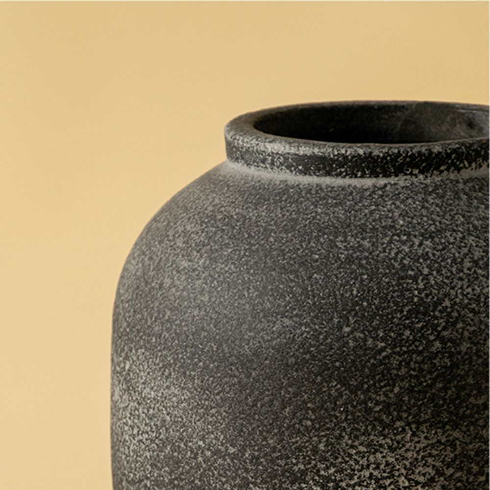 Ochre Terracotta Vase Small Closeup 1