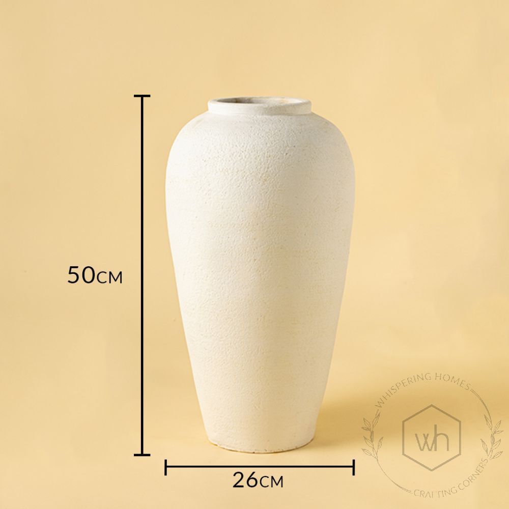 Frost Terracotta Vase Medium Dimensions