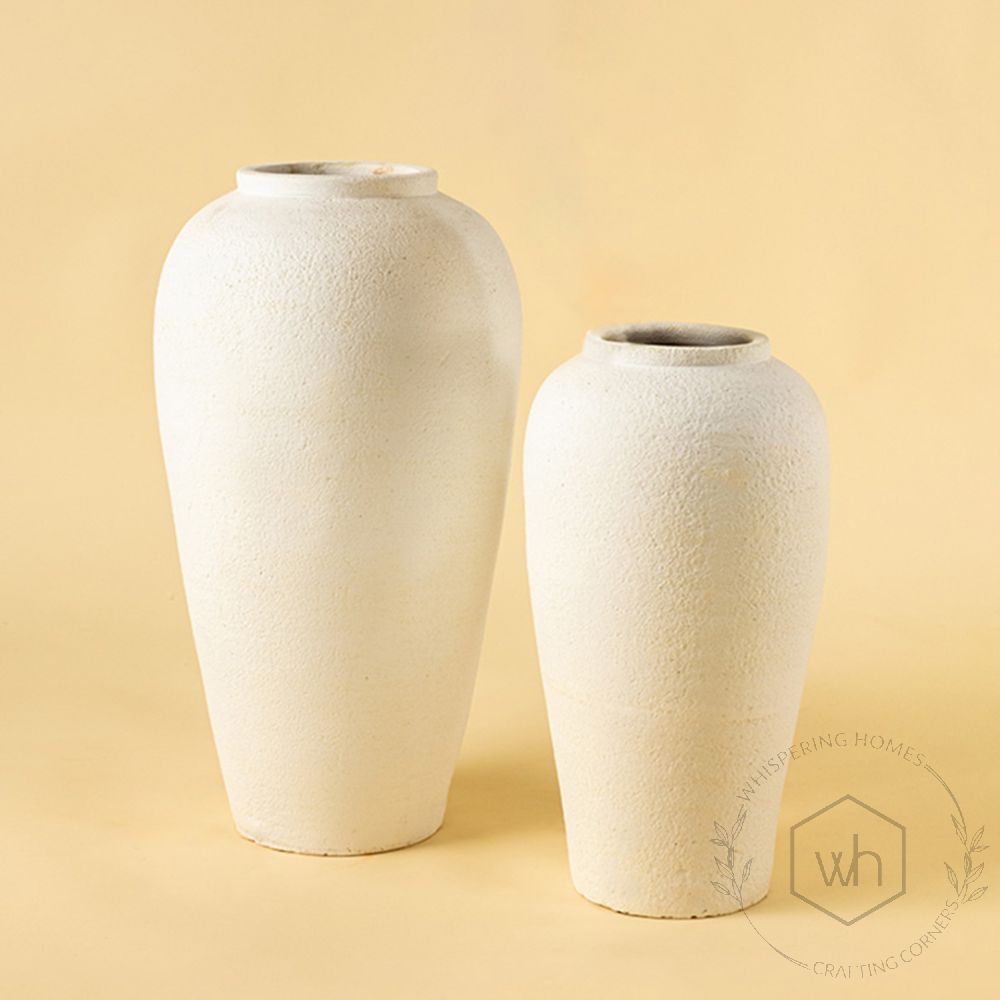 Frost Terracotta Vase Medium Grouped