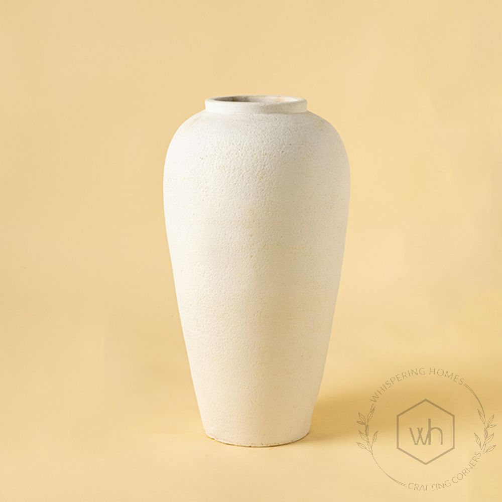 Frost Terracotta Vase Medium White Background