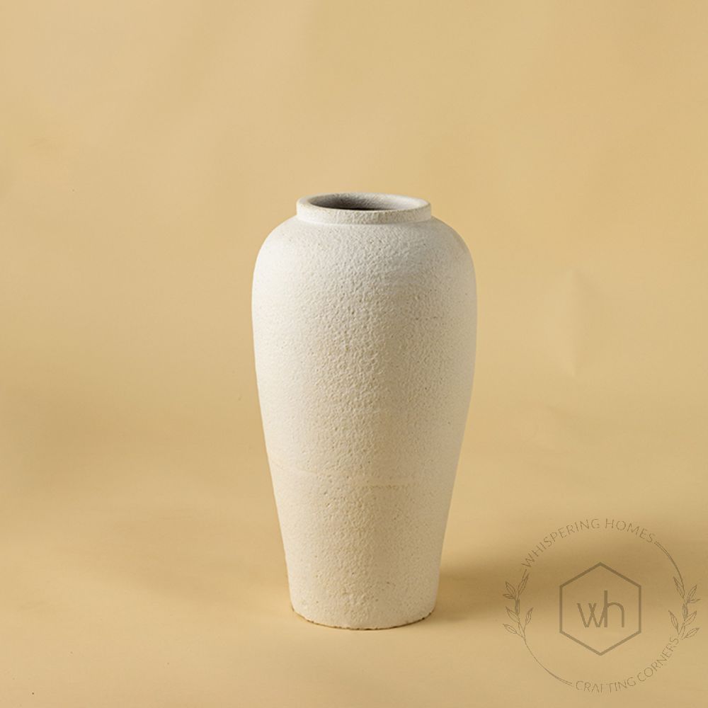 Frost Terracotta Vase Small White Background