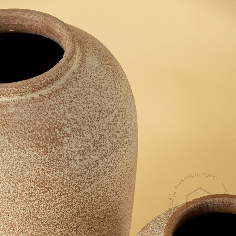 Sepia Terracotta Vase Medium Closeup 