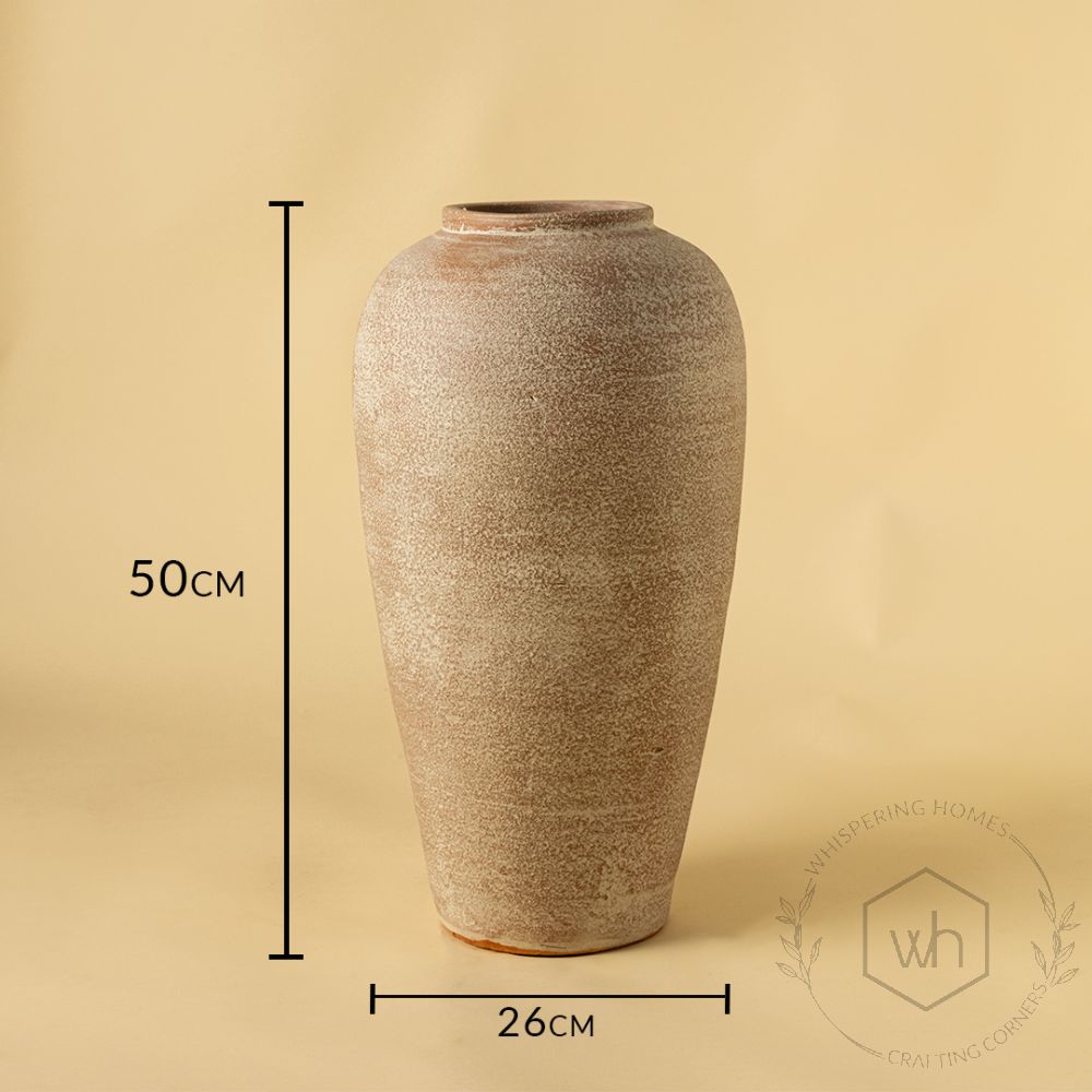 Sepia Terracotta Vase Medium Dimensions