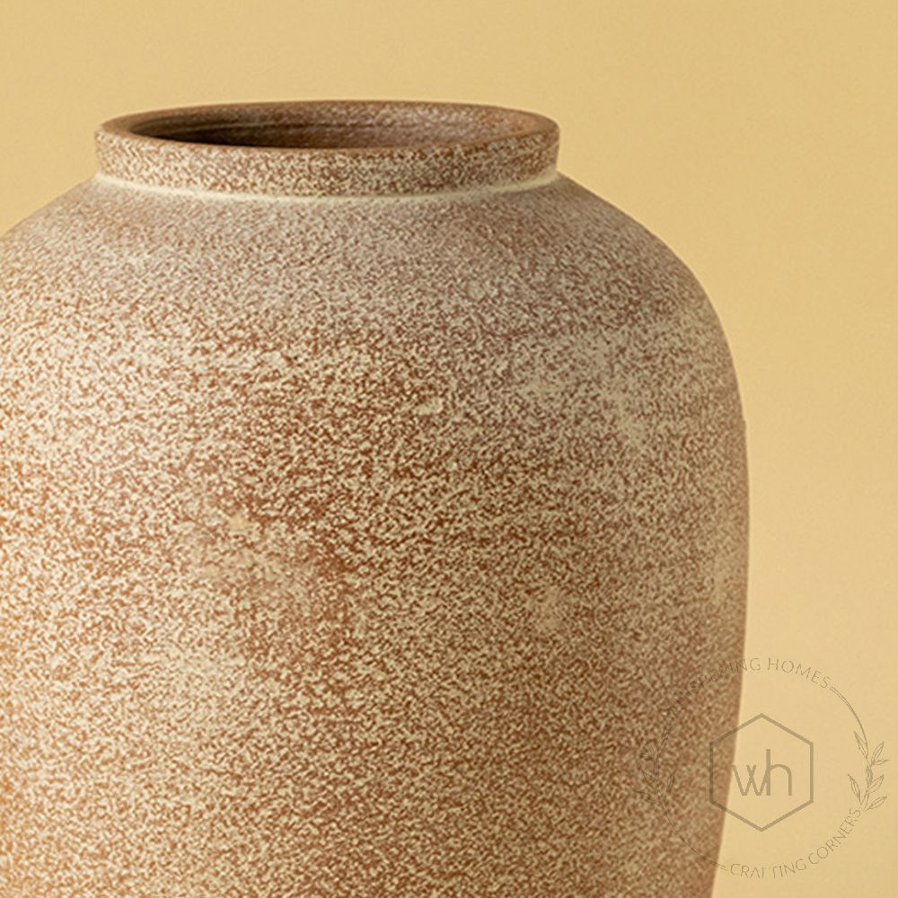 Sepia Terracotta Vase Small Closeup 1