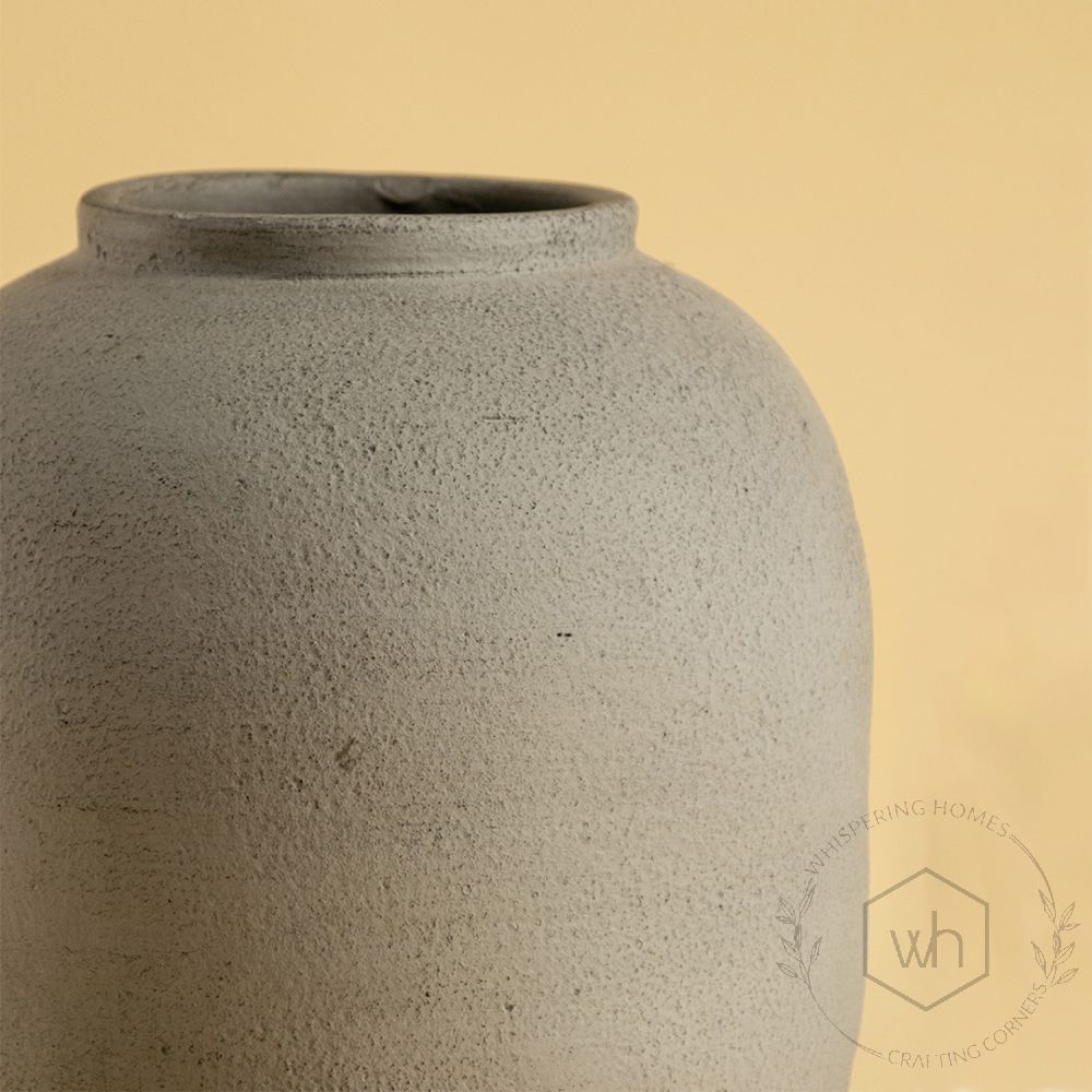 Milkstone Terracotta Vase Medium Closeup 1